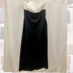 Long Black Strapless Gown